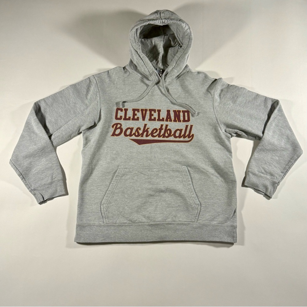 Vintage Cleveland Cavaliers Basketball NBA Graphic Gray Hoodie Large